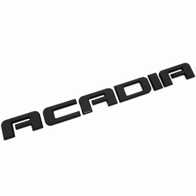 1x Se adapta a la puerta delantera o trasera de Acadia placa de identificación logotipo emblema negro brillante Foto 1 de 4