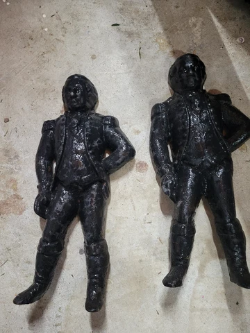 Vintage Metalcrafters George Washington Cast Iron Andirons Fireplace Firedogs Cover