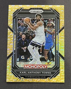2022-23 Panini Monopoly Prizm Karl Anthony Towns /500 Gold Money Shimmer Twolves - Bild 1 von 2