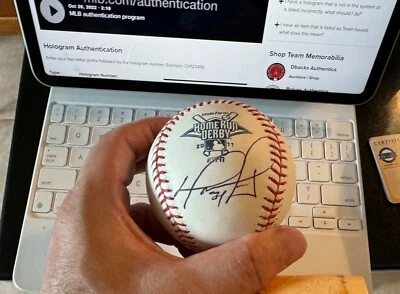 2011 HR Derby Game used Ball Signed By David Ortiz MLB/JSA Holo/Auth Rare PAPI - Image 1 of 4