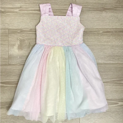 Jona Michelle Girls SEQUIN/TULLE  Dress- J (LILAC RAINBOW MULTI COLOR 2T)NWT - Image 1 of 4