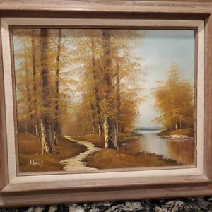 SIGNED R. Thomas Oil Painting - Picture 1 of 10