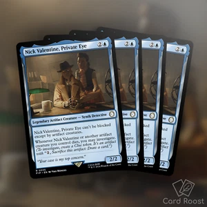 MTG Magic x4 Nick Valentine, Private Eye 0035 Fallout PIP Playset - Picture 1 of 1