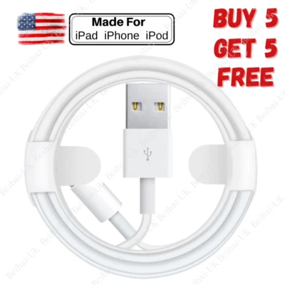 USB Fast Charger Cable For Apple iPhone 13 11 8 6 Plus SE Charging Cord 3Ft 6Ft - Image 1 of 4
