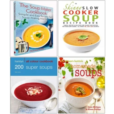 Cookbook, Recipe Book, Homemade Soups, 200 Super Soups 4 Collection Books Set - Image 1 of 4