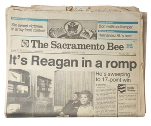Ronald Reagan President Sweeping Sacramento Bee Newspaper November 1984 Ads - Imagen 1 de 7