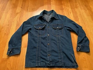 Vintage Denim Jean Shirt Jacket Dee Cee Rappers Small 34-36 Unisex Made In USA - Picture 1 of 8