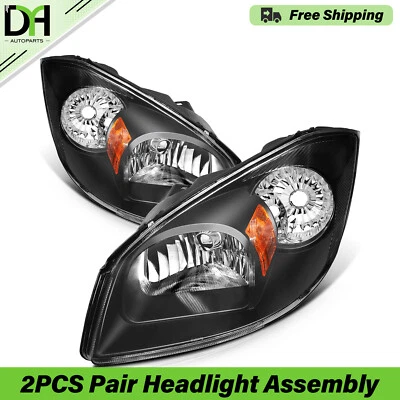 Pair Headlights Assembly For 2005-10 Chevy Chevrolet Cobalt & 2007-10 Pontiac G5 Foto 1 de 4