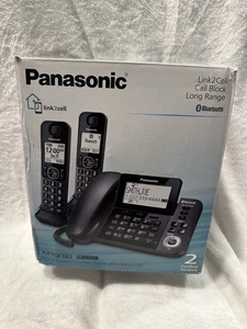 Panasonic KX-TGF382 Expandable Cordless Phone System w 2 Cordless & Chargers - Picture 1 of 3