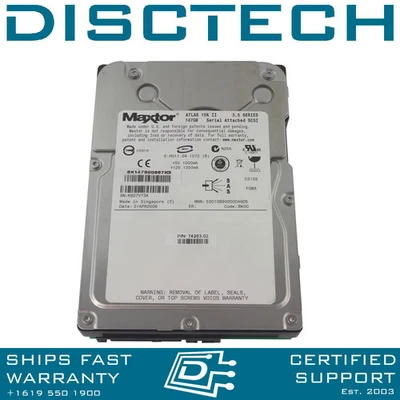 Maxtor 8K147S0 147GB Serial Attached SCSI (SAS) Hard Disk Drives - Image 1 of 3