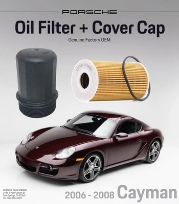 Carcasa de filtro de aceite original Porsche Cayman 2006-2008 con filtro de aceite 99610702055 Foto 1 de 3