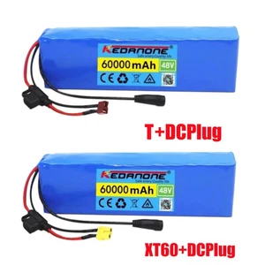 Battery 48V 60Ah 13S2P With BMS Electric Bicycle T+DCPlug NEW - Picture 1 of 22