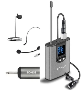 Headset Mic, Stand Mic & Lavalier Mic | Rechar Dual Wireless Mic System New - Picture 1 of 9