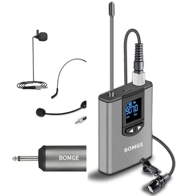 Headset Mic, Stand Mic & Lavalier Mic | Rechar Dual Wireless Mic System New - Image 1 of 4