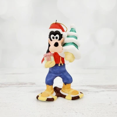 Vintage Disney Taiwan Goofy Ceramic Christmas Tree Ornament 4" Figure - Image 1 of 4