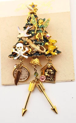 PIN KIRKS FOLLY ÁRBOL DE NAVIDAD SEGUNDA ESTRELLA A LA DERECHA PETER PAN TONO DORADO Foto 1 de 4