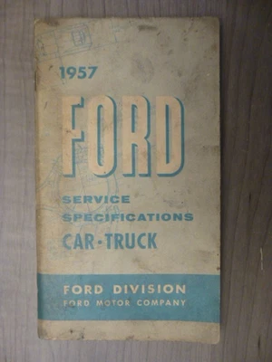 1957 Ford Service Specifications booklet Cars and Trucks - Image 1 of 4