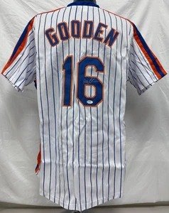 Dwight Gooden Signed Custom Dr. K Pinstripe Player Jersey PSA 137 - Picture 1 of 5