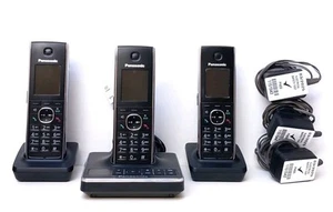 Panasonic kx-tg8561e sans fil + deux combinés supplémentaires avec bases de charge - Photo 1/6