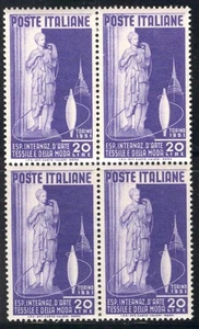 PRC_4_78. REPUBLIC. Block of 1951 "ESPOSIZIONE ARTE TESSILE" stamp. Sas 659. MNH - Picture 1 of 1