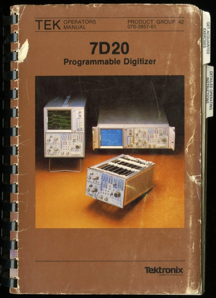 1983 TEKTRONIX TEK 7D20 PROGRAMMABLE DIGITIZER OPERATORS MANUAL, REVISED - Image 1 of 1