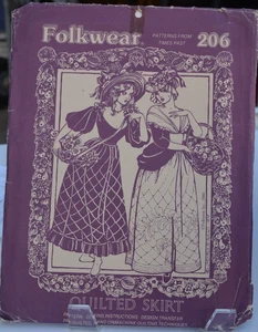 Folkwear Costume Pattern No. 206 Quilted Skirt 1800s, 1900s - Picture 1 of 2