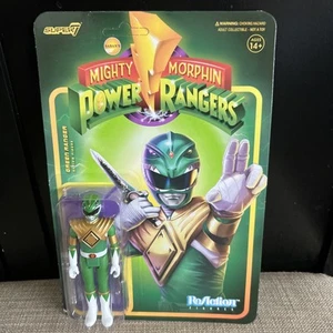 Super7 ReAction Mighty Morphin Power Rangers Green Ranger Figure New - Picture 1 of 10