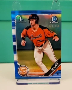 2019 1st Bowman Chrome Prospects Joey Bart #/150 - Blue Refractor (RC)!! - Picture 1 of 3