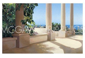Island Columns Sea House, Alice Dalton Brown, Wall Decor Art Print 13" x 19 - Picture 1 of 2