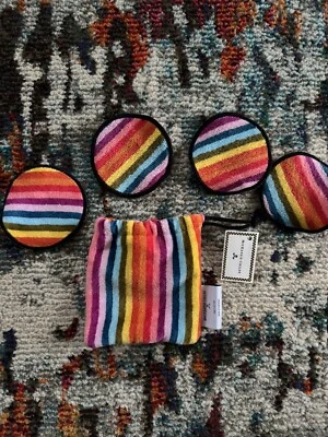 Mackenzie Childs Calypso Stripe Cotton Makeup Discs with Bag - Image 1 of 3