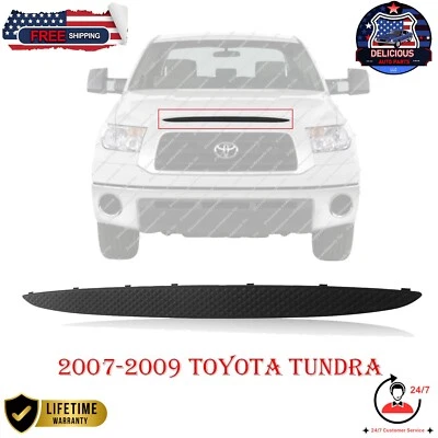 Black Front Grille Hood Molding for 2007-2009 Toyota Tundra TO1210105 - Image 1 of 4