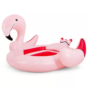 Isla flotante flamenco inflable Topbuy para 4-6 personas con bucle interior y flotante - Imagen 1 de 10