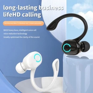 Ear Hook Wireless Headphones Bluetooth Handsfree Headset Bluetooth Earphone - Zdjęcie 1 z 14