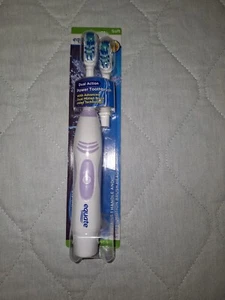New Equate Dual Action Power Toothbrush Deep Cleaning Soft Batteries Inc Purple - Picture 1 of 5