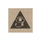 Eye of Horus LSD Blotter Art Vintage, 4x 5 x 5 cm