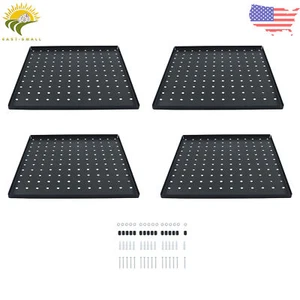 4 Pcs Pegboard Metal Pegboard Wall Panels - Pegboard Wall Organizer System - Picture 1 of 11