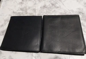 2 HARLEY DAVIDSON BLACK MUSIC CD BIKERS CASE HOLDER,CARRIER POUCH 4 CDs Include - Picture 1 of 13