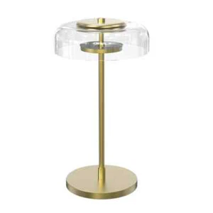 Tzumi Atmosphere 16.5 in. LED Clear Hooded Shade Bronze Retro Table Lamp - Picture 1 of 7