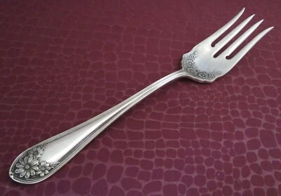 DAISY 1910 Antiguo Tenedor Floral Ornamentado para Servir o Carne Fría Sin Monogramas G Foto 1 de 4