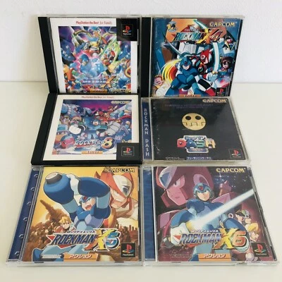 Rockman Dash X3 X4 X5 X6 set Mega Man Rock set of 6 Playstation1 PS1  from Japan - Image 1 of 4
