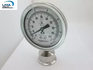 2 x ASHCROFT 0-100 psi Pressure Gauge 0-7 kg/cm2 - Foto 1 di 2