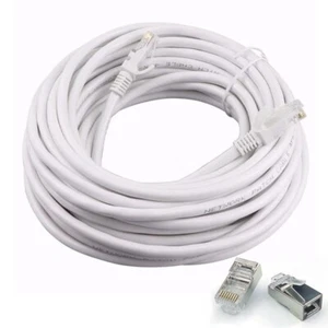 Câble Réseau CAT6 Ethernet RJ45 Gigabit Haute Qualité 15 M BLANC - Imagen 1 de 10
