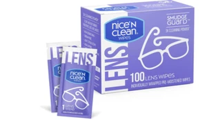 Nice 'n Clean SmudgeGuard Linsenreinigungstücher 100ct | einzeln verpackt | nicht - Bild 1 von 9