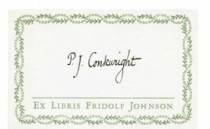 Princeton Univ. Graphic Designer & Typographer P. J. CONKWRIGHT AUTOGRAPH - Picture 1 of 1