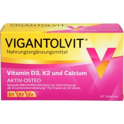 WICK PHARMA - ZWEIGNIEDERLASSUNG DER PROCTER & GAMBLE GMBH VIGANTOLVIT Vitamin D3 K2 Calcium Filmtabletten 60 St PZN14371728