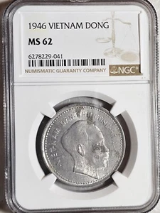 Vietnam 1 Dong 1946 NGC MS 62 - Picture 1 of 2