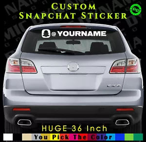 36 inch Custom Snapchat Sticker username your name vinyl decal sticker JDM snap - Picture 1 of 3