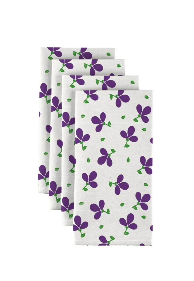 Servilletas de flores de primavera moradas de 18" x 18" 1 docena Foto 1 de 1