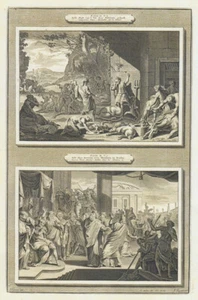 LIQUIDATION!! ANTIQUARIAN PRINT: HISTORY of OLD & NEW TESTAMENT - BOOK of EXODUS - Picture 1 of 2