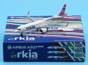 JC Wings 1:400 Arkia Israeli Arilines A321neo Aereo pressofuso JET Modello 4X-AGH - Foto 1 di 12